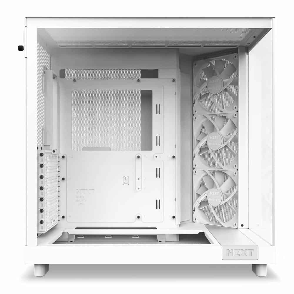 (image for) NZXT H6 Flow White Compact Dual-Chamber Tempered Glass PC Case